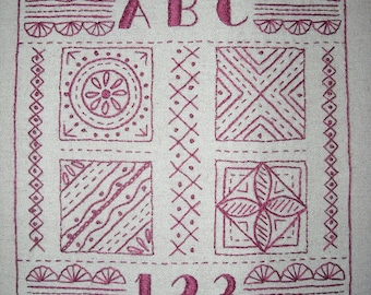 Basic Embroidery Stitch Sampler PDF Pattern for Beginners - Etsy