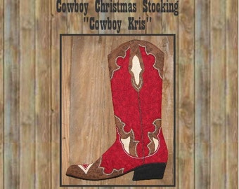 Cowboy Boot Christmas Stocking Pattern, 2011 PDF version