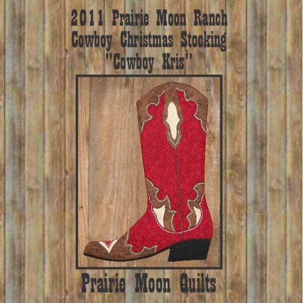 Cowboy Boot Christmas Stocking Pattern, 2011 PDF version