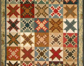 Scrappy Wild Geese Patchwork Quilt Pattern
