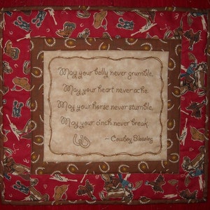 Cowboy Blessing Mini-Quilt Pattern, PDF version