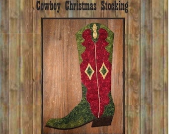 Cowboy Boot Christmas Stocking Pattern, 2008 PDF version