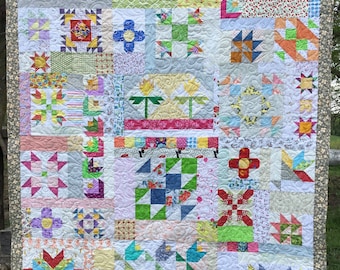 Springtime in Arrow Rock Sampler Quilt Pattern, PDF version