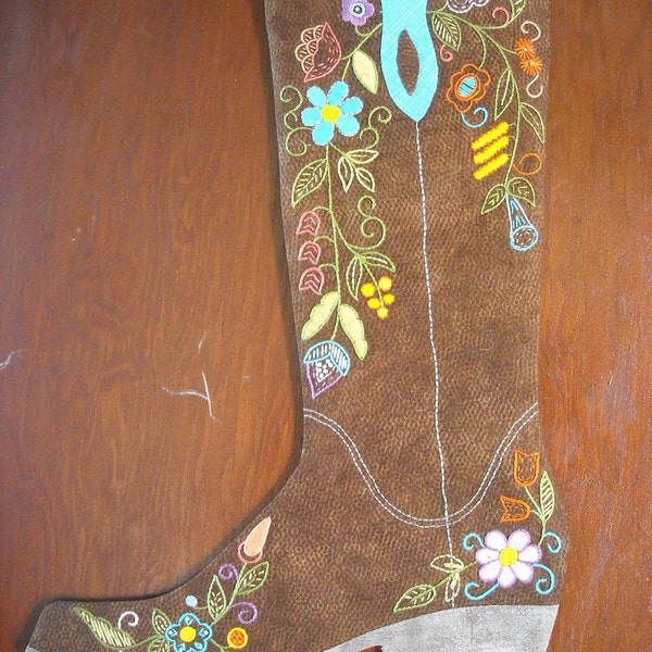 Cowboy Boot Christmas Stockings Pattern, 2015-2016 PDF version