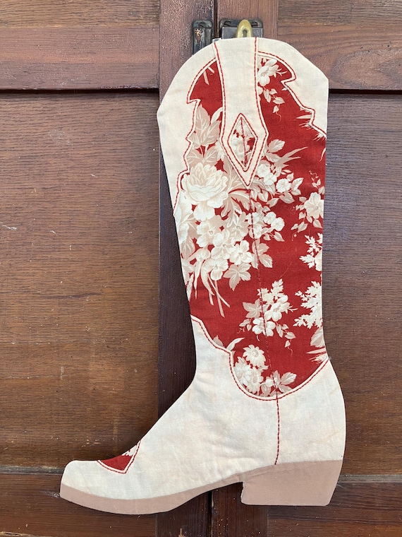 Pattern: Cowboy Boot Christmas Stocking PDF Pattern, Bonnie Rose