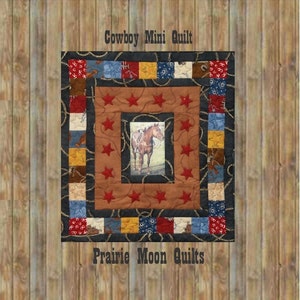 Cowboy Mini Patchwork Quilt PDF Pattern