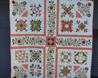 Broszura z wzorami na kołdry Garden Path Samplers w formacie PDF