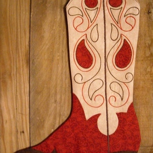 Cowboy Boot Christmas Stocking Pattern, 2010 PDF version image 2