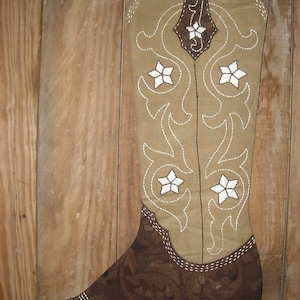 Cowboy Boot Christmas Stocking Pattern, 2012 PDF version image 1