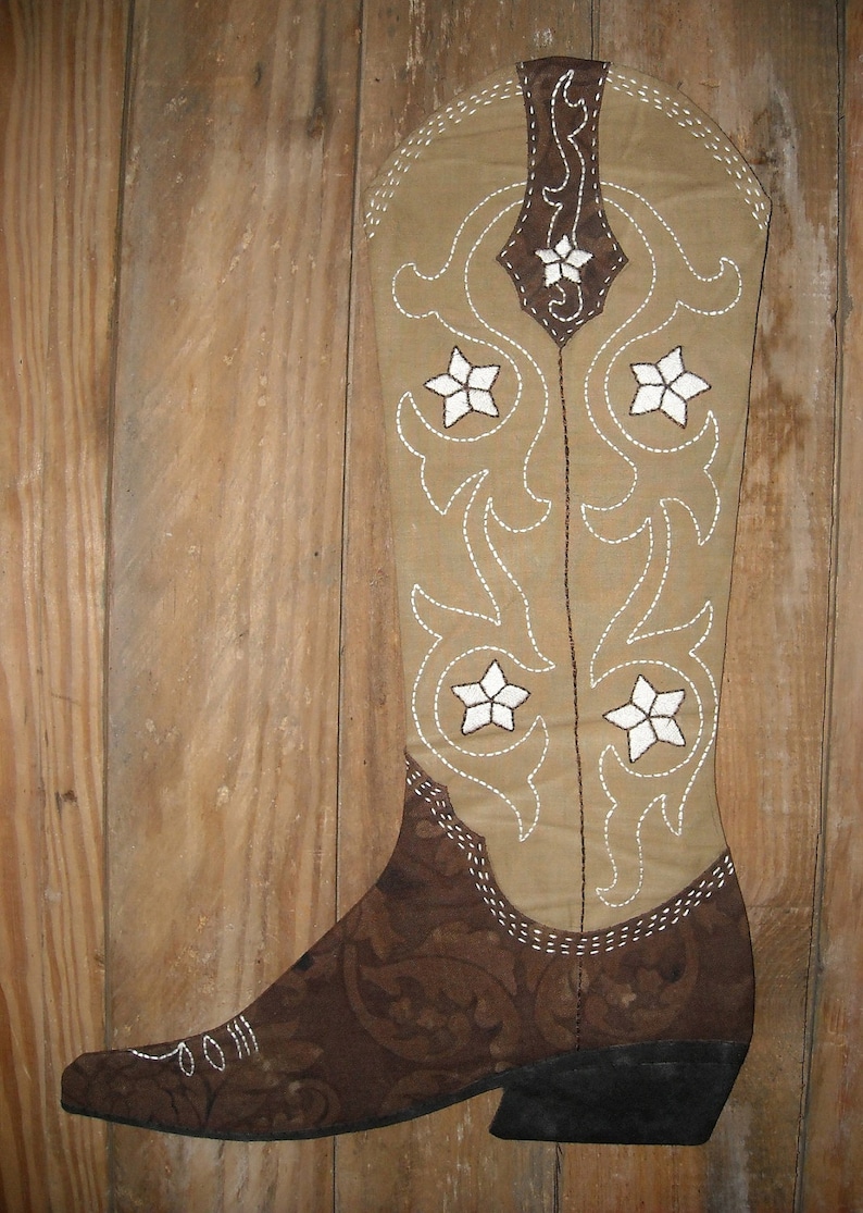 Cowboy Boot Christmas Stocking Pattern, 2012 PDF version image 1