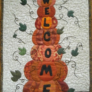 Autumn Welcome Wall Quilt Pattern, PDF version