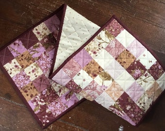 Quilted Patchwork Table Runner, 12" x 35 1/2"