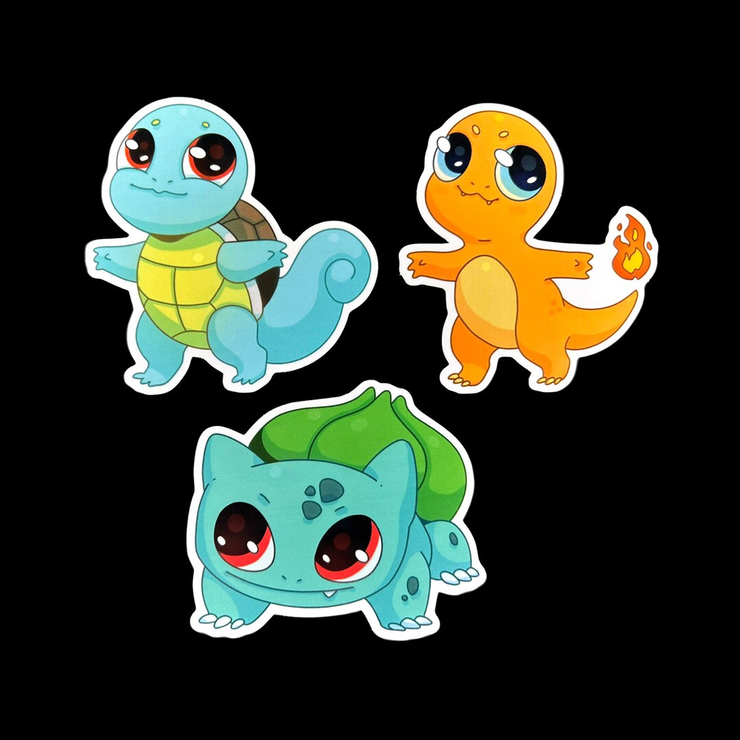 Baby Pokémon Sticker Set of 3 Diecut Vinyl Sticker Fullcolor Stickers