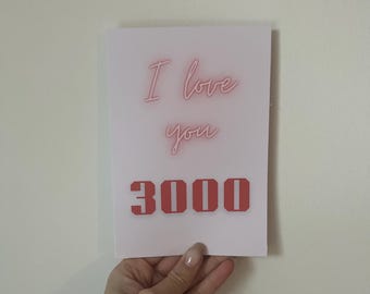 Iron Man Jag älskar dig 3000-kort