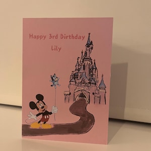 Mickey & Bluey Birthday Card