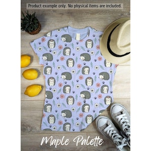 Procreate T-shirt Mockup Template: Seamless Pattern Design (Digital Download)