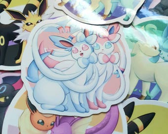 PKMN Eeveelutions Pride Vinyl Stickers