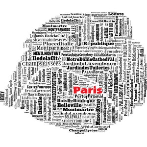 Paris-Karte-Typografie-Karte-Plakat-Druck