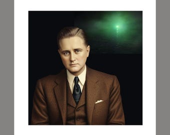 F Scott Fitzgerald - Portrait - Limited Edition - Signed - Numbered - Print - The Great Gatsby