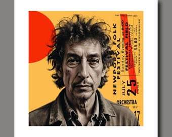 Bob Dylan - Portrait - Limited Edition - Signed - Numbered - Print