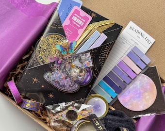 Witchy Blind Date mit Bücherkiste | Magisches Mystery Geschenk-Set | Personalisiertes Geschenk für Bücherwurm | Horror Fantasy Dark Romanze