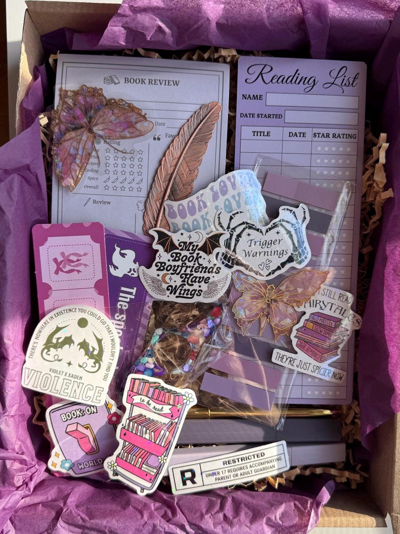 Witchy Bookish Bundle | Book Annotation Kit | Purple Stationary Set ...