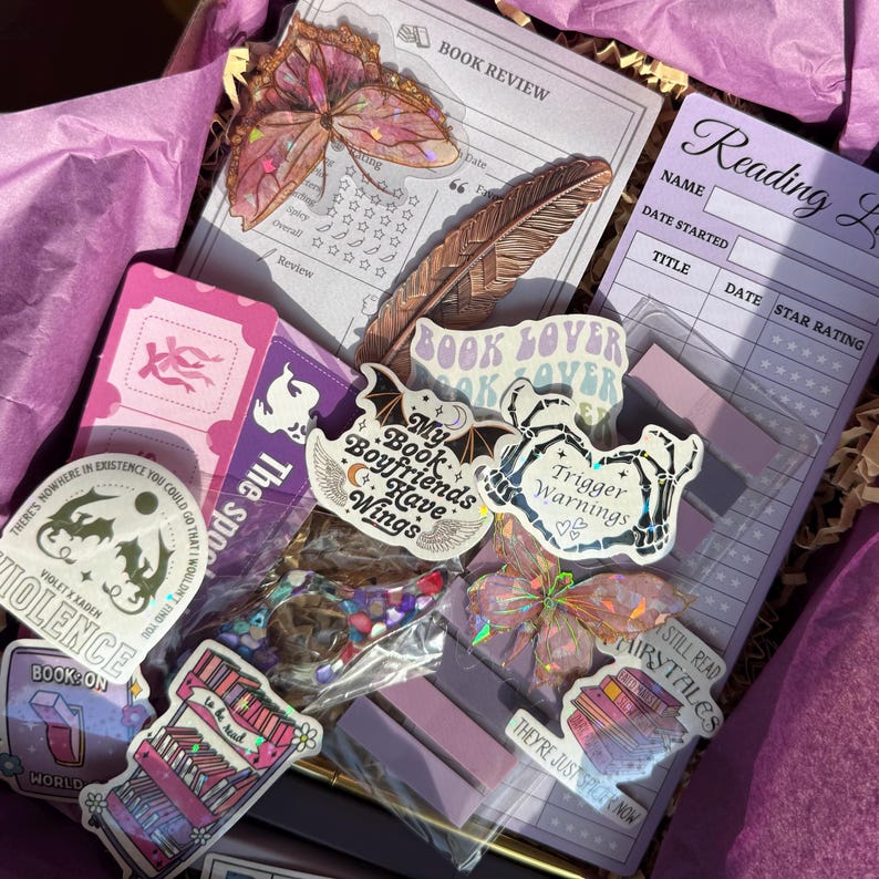 Witchy Bookish Bundle | Book Annotation Kit | Purple Stationary Set ...