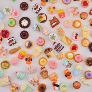 Mini Food Resin Charms: 30pcs Kawaii Flatbacks for DIY Crafts