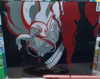 Okarun aus dem Anime Dan Da Dan, Acryl auf Plexiglas 20x30