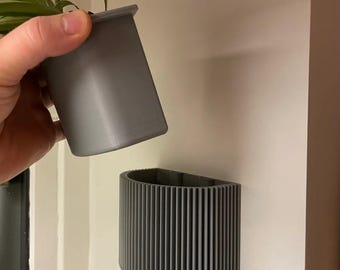 ribbed wall mounted planter