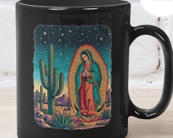 Our Lady of Guadalupe Desert Mug - Catholic Coffee Cup, Marian Gift, Catholic Gift for Women