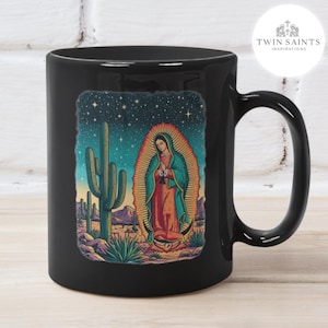 Kubek pustynny Matki Bożej z Guadalupe – katolicki kubek do kawy, prezent maryjny, kubek religijny