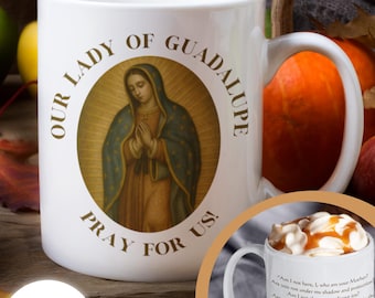 Our Lady of Guadalupe Oil Painting-Style Mug - 11 oz. Catholic Mug, Blessed Mother Coffee Cup, Virgin Mary Gift
