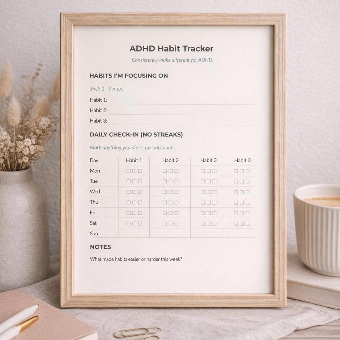ADHD Habit Tracker Printable | Daily Routine Planner for Adults & Kids ...