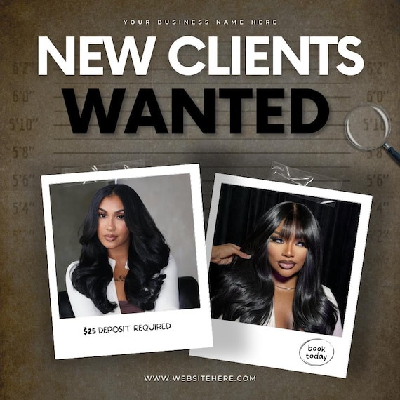 Booking Flyer Template, New Clients Flyer, DIY Editable Flyer, Canva Editable, Hairstylist, MUA, Nail Tech, Lash Tech, Braider Flyer