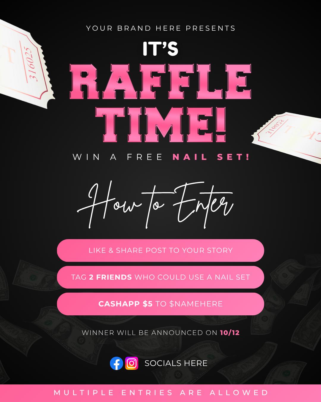 Beauty Raffle Editable Raffle Flyer Template: DIY Beauty Giveaway (digital Download ...