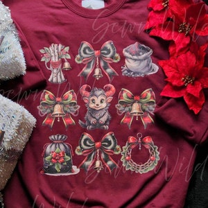 Cute Krampus coquette Sweatshirt, dark christmas, goth christmas, christmas sweater, evil santa, evil christmas, krampus christmas