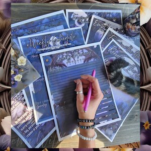 May include: A set of printable planner pages with a dark blue and purple colour scheme. The pages include a weekly schedule, a daily planner, and a section for notes. The text on the pages includes "Weekly Schedule", "Daily Planner", "Activities", and "Notes".