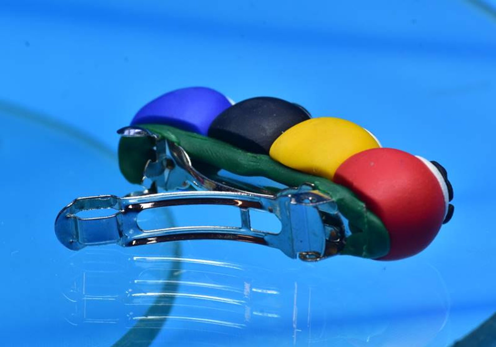 Hair Barrette for pool players 8 ball barrette polymer clay Etsy