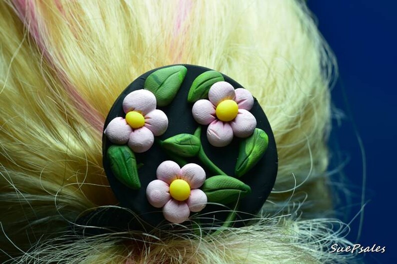 Floral Bobby Pin, Polymer Clay Flower Hair Pin, Flower Hair Pin,