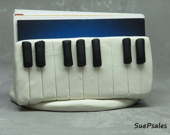 Business Card Holder for Piano Teacher, Music Teachers Business card holder, music store business card holder