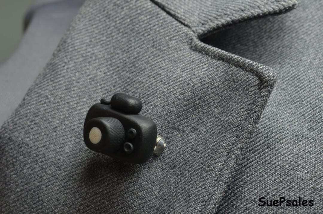 Camera Pin Camera Brooch Polymer Clay Camera Novelty Etsy