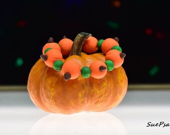 Pumpkin Bracelet, Thanksgiving Bracelet, Thanksgiving Jewelry, Polymer Clay, Polymer Clay Thanksgiving, Halloween Bracelet, Thanksgiving