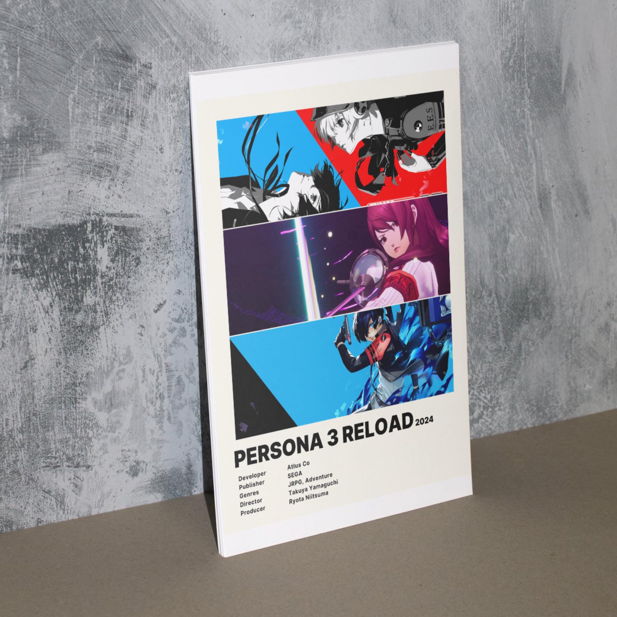 Persona 3 Reload Game Poster | Minimalist Wall Art Print for Indie ...