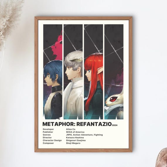 Metaphor Refantazio Game Poster: Indie Gaming Art (digital