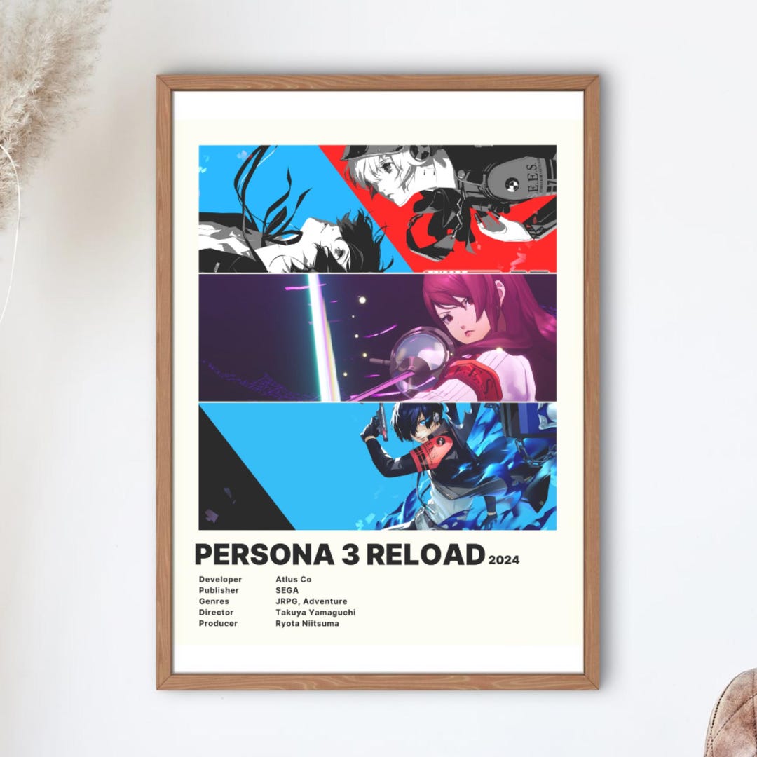 Persona 3 Reload Game Poster | Minimalist Wall Art Print for Indie ...