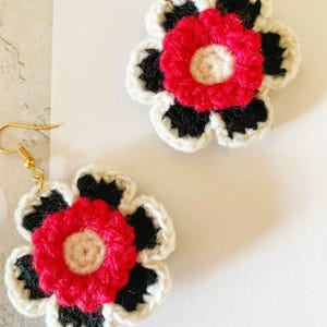 Handmade Earrings / Micro Crochet Habdmade Earrings / Unique Earrings / Flower Earrings / Valentines Gift / Gifts for Women / Presents