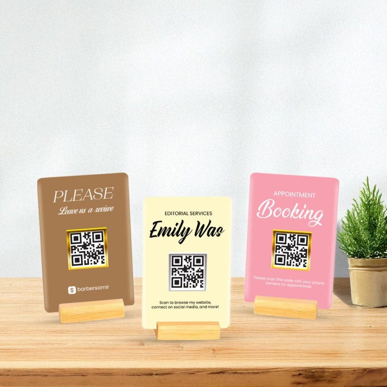 Social Media QR Code Sign | Mini QR Code Sign | Beauty Sign| Business ...