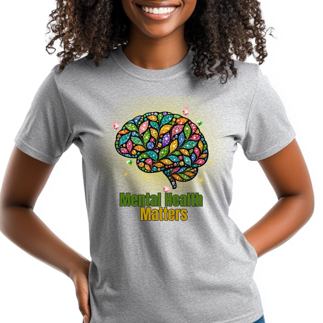 Mental Health Matters PNG | Colorful Brain Awareness Sublimation Design ...