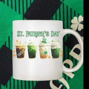 St Patricks Day Mug, Irish, Coffee Mug, Cute Irish Mug, St Patricks Day, Gift for Her,Gift for Mom, Lucky Day, Shamrock Mug,Latte Cups, 11oz